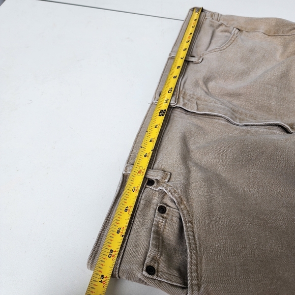 Wrangler Tan Khaki Jeans Mens 42x32 Straight Leg ZM200KH Stretch Denim Pants M - Picture 7 of 10